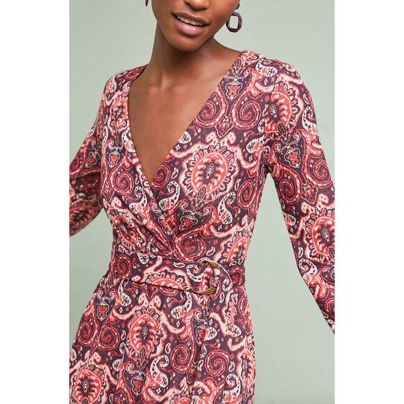 NWT! Maeve by Anthropologie Paisley Belted Dress Size Small - Picture 2 of 8